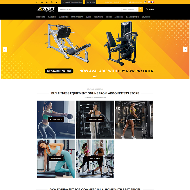 Argo Fitness Website Design