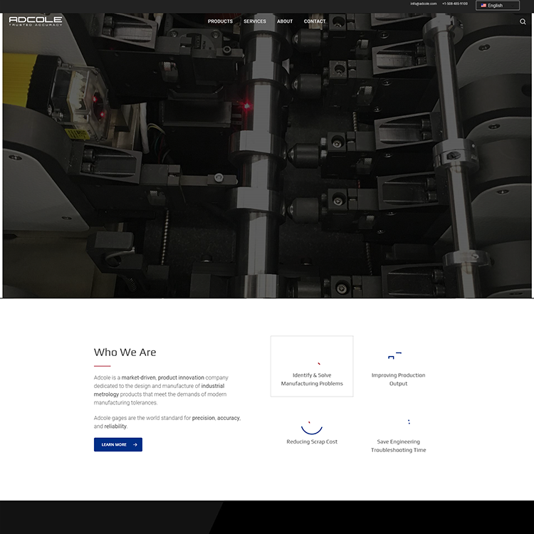 Adcole Website Design