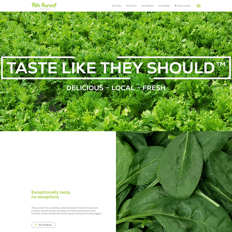 Pure Harvest - Home Page