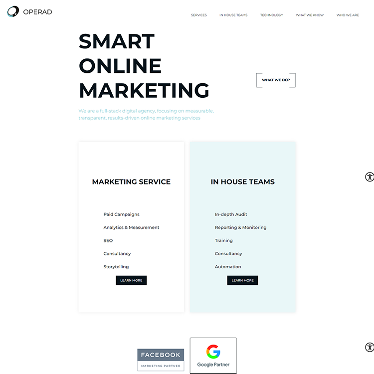 Operad Website design