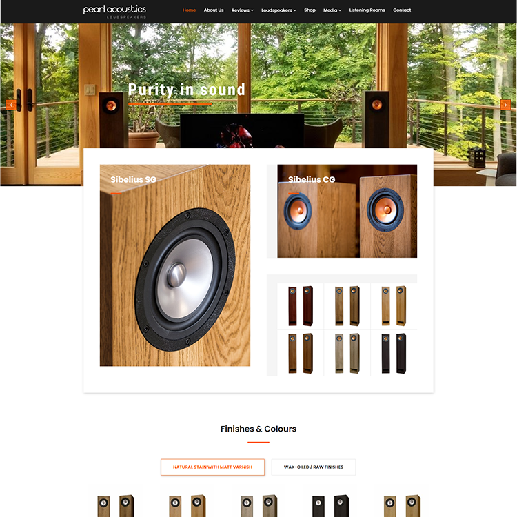 Pearl Acoustics Website