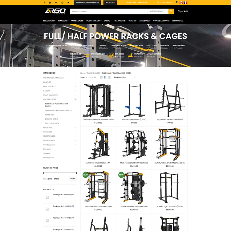 Argo Fitness Website Design