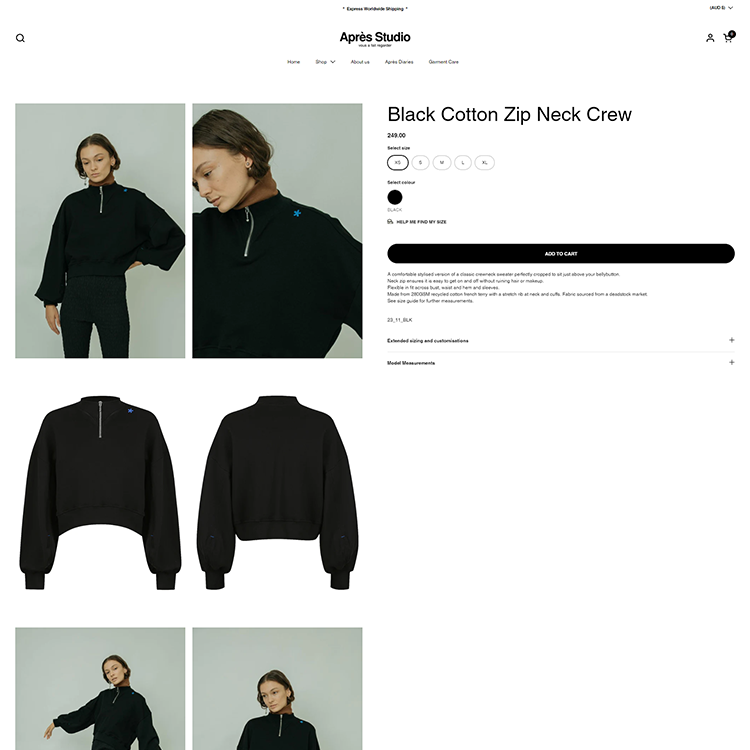 Apres Studion Product Page