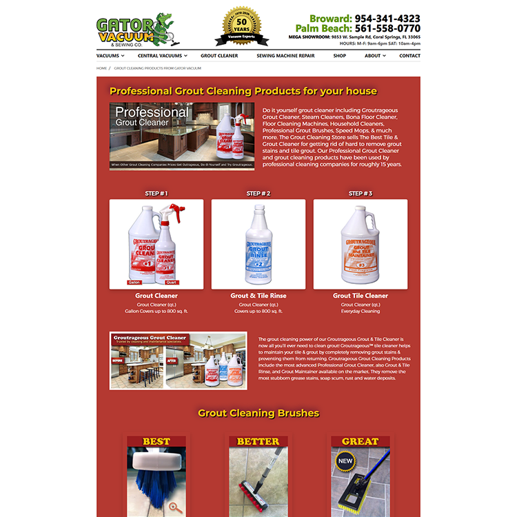 Gator Vacuum - Product Page