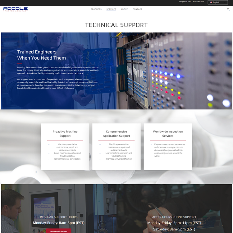 Adcole Website Design