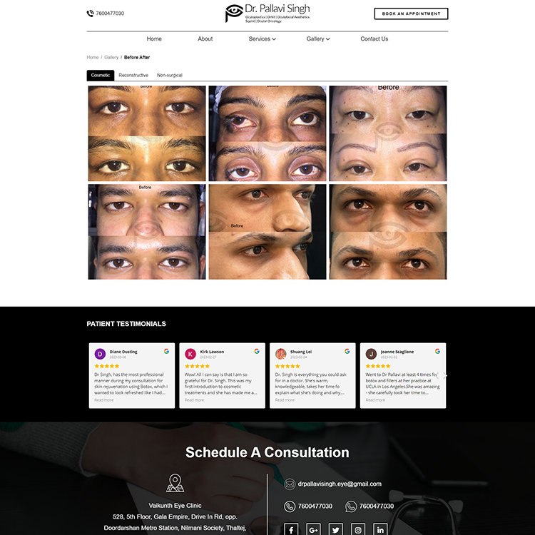 Dr. Pallavi Singh website design