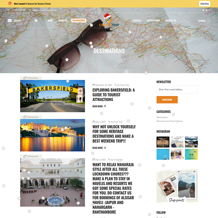 CrossTrip Website Design
