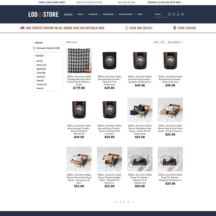 LOD Store - Product Page