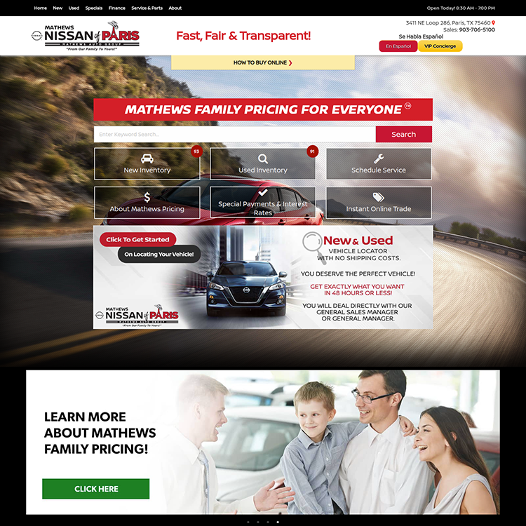 Nissan of Paris Portfolio