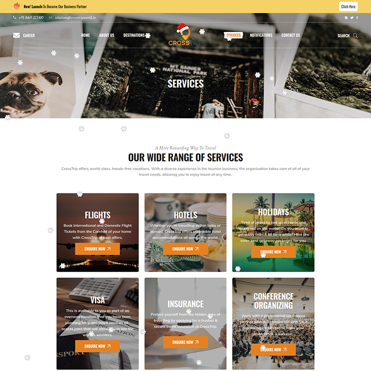 CrossTrip Website Design