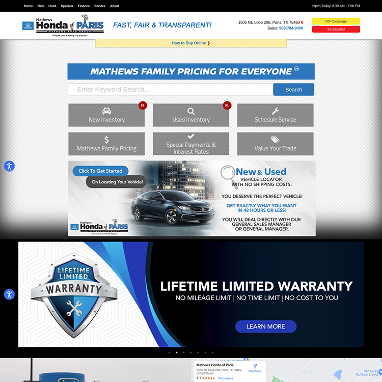 Honda of Paris Portfolio