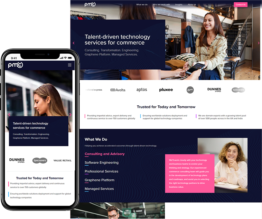 PMC Commerce Website Development
