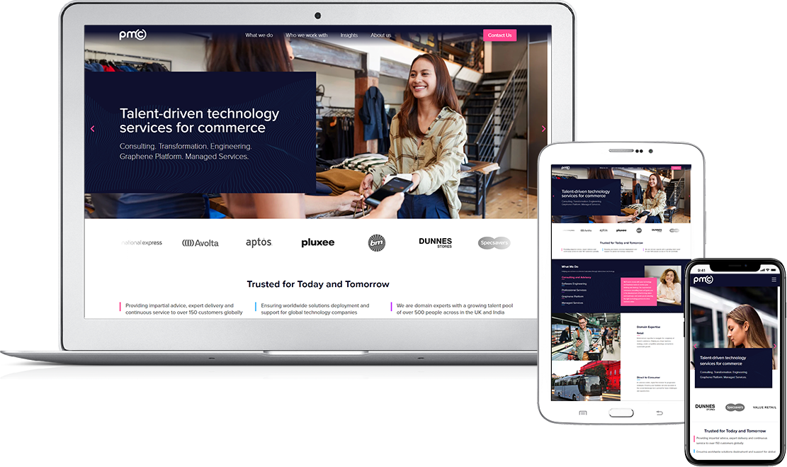 PMC Commerce Website Development