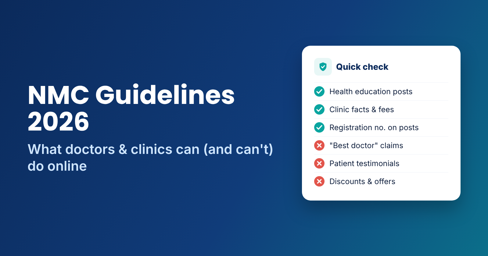 NMC Guidelines 2026: What Doctors and Clinics Can (and Can’t) Do Online